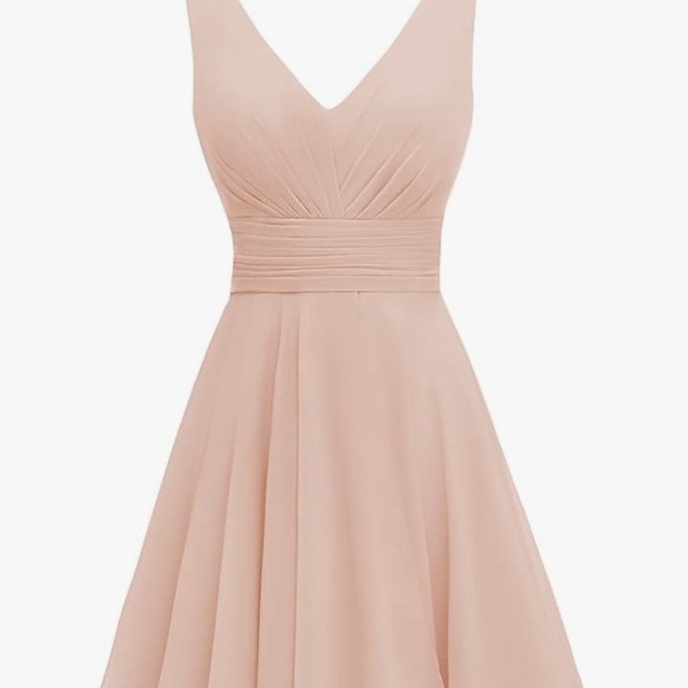 Elegant Pink Sleeveless Dress
